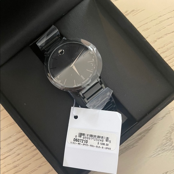 Movado black men watch 40mm